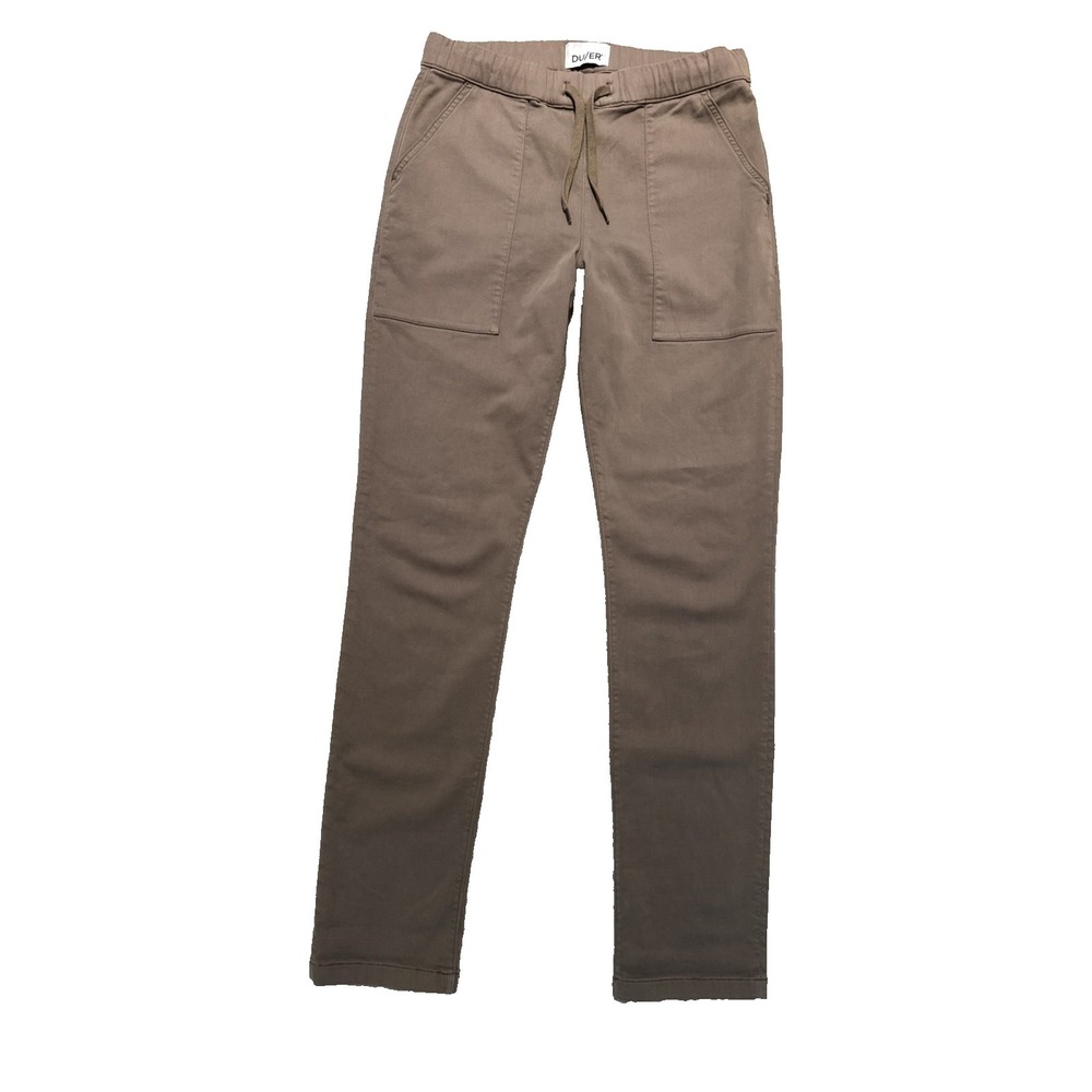 DU/ER No Sweat Harbour Pant Women's‎ Small Dessert Tan Pull On Elastic Waist